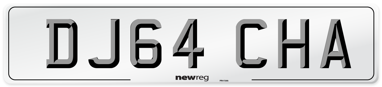 DJ64 CHA Number Plate from New Reg
